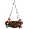 Bird Nest Hanging Cage Hut Tent Bed Bird Parrot Toy Birds Nest Parrot Straw Nest Cages