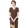 Mid-Aged Women's Stylish Summer Two-Piece Set