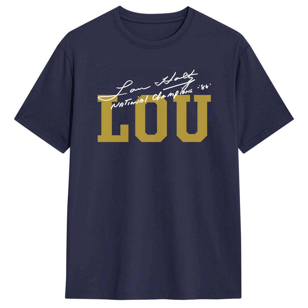 Lou Holtz Thank You For The Memories TShirt Summer Hip Hop TShirts Cotton O Neck Oversized Tees Short Sleeve Vintage Tops