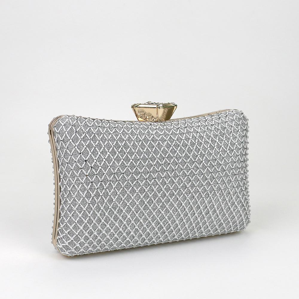 Spring and Summer New European and American Fashion Online Diamond Dinner Bag Celebrity Clutch Bag Banquet Bag One Shoulder Crossbody Small Square Bag