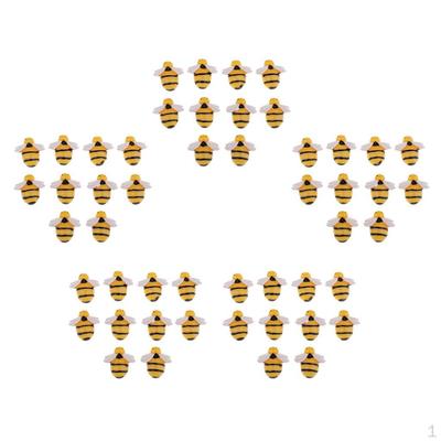50 Stück Harz Flatback Verzierung Bienenform zur Schmuckherstellung