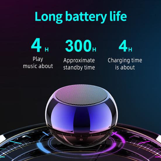 M3 Wireless Speaker High Fidelity Surround Sound Effect Portable Bluetooth-compatible5.0 Mini Multifunctional Sound Box for Indoor