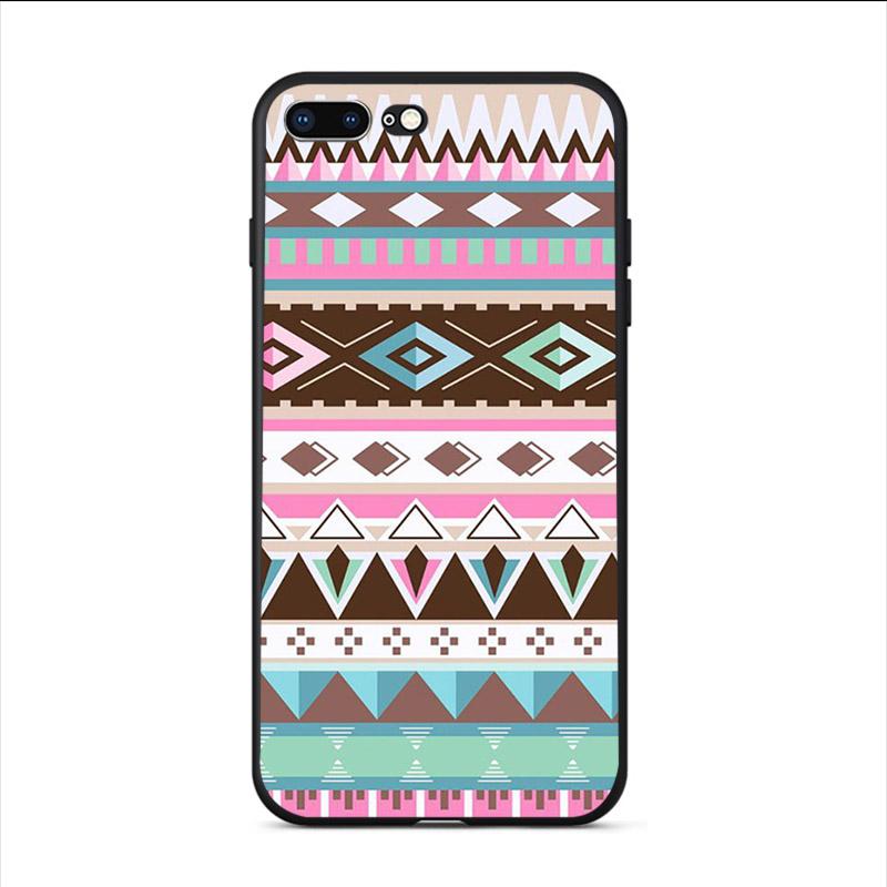 Soft Phone Case Pastel Tribal Aztec Triangle On Nebula Cover For Apple iPhone 11 Pro Max XS SE 2020 X XR 6S 6 7 8 Plus 5S Shell