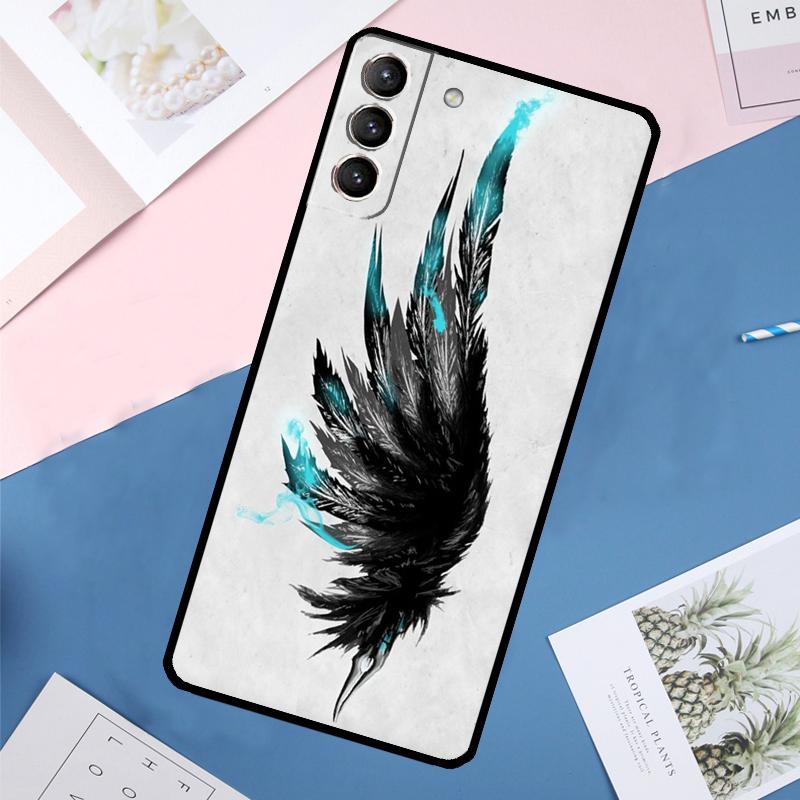 Fantasy Angel Girl Wings Funda For Samsung Galaxy S24 S23 S22 Ultra S20 S21 FE S8 S9 S10 Plus Note 10 20 Ultra Case