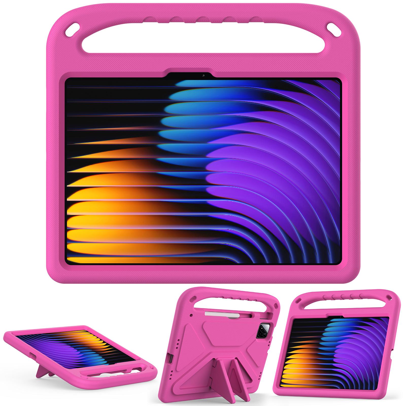 

Детский чехол EVA для Xiaomi Pad 6 7 Pro 11.2 2024 Redmi Pad Pro 12.1 SE 11 8.7 10.61 5 Pro 11 противоударный чехол-подставка для планшета с ручкой Redmi pad SE 8.7inch розы красного