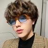 Small Frame Square Sunglasses Women Designer Fashion Luxury Vintage Hollow Leopard Blue Sun Glasses