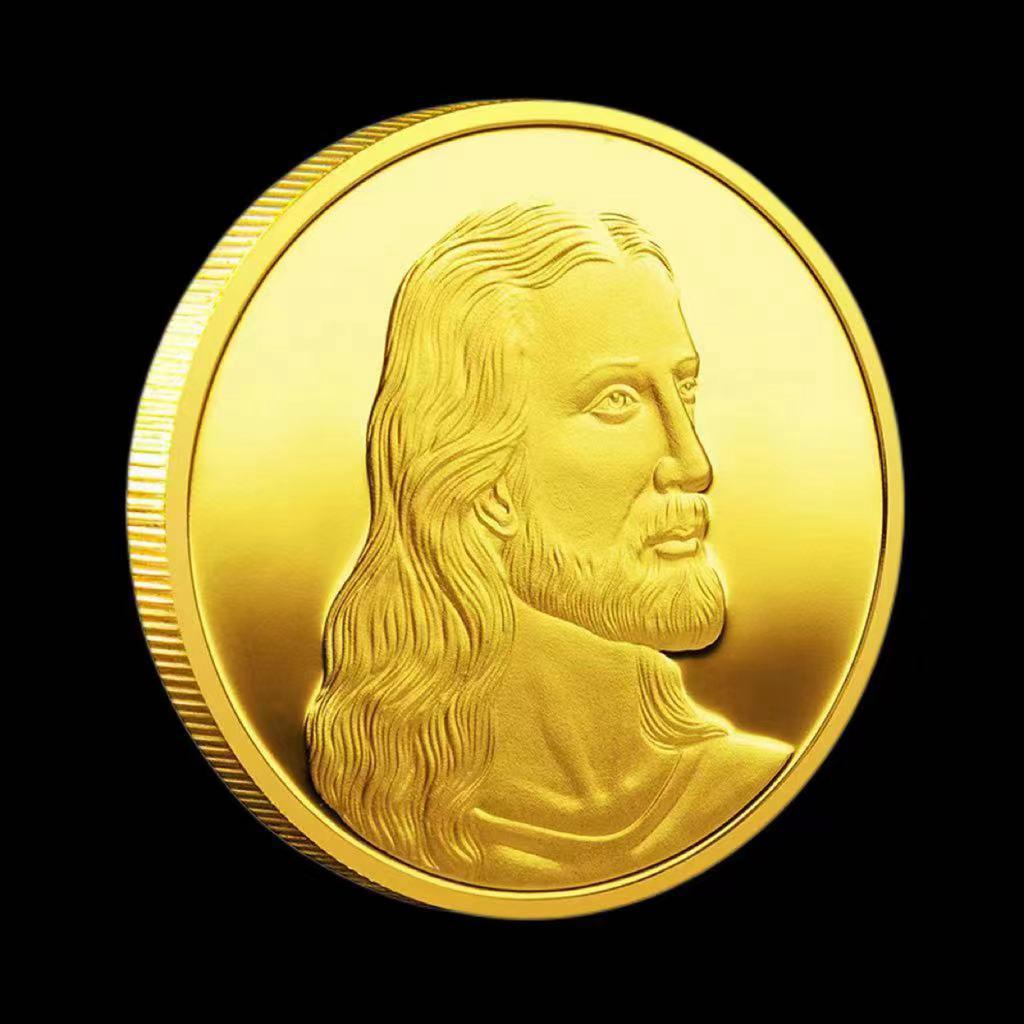 Minnesmynt 1 st Sista måltiden, 1,57 tum Metall Samlarobjekt, Jesus-tema, Detaljerat Religiöst Konstverk, Kristen Presentidé