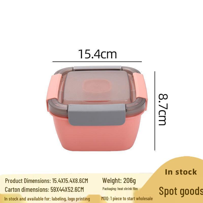 Microwaveable Insulated Lunch Box - Double-layer, Large Capacity, Perfect for Office Workers and Students.