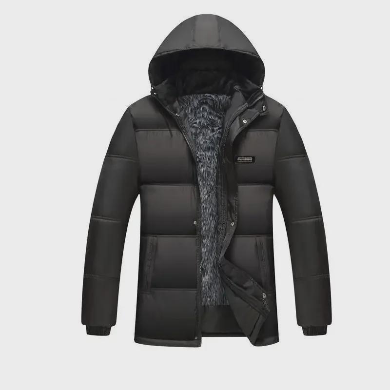 

Мужская зимняя куртка из бархата и плотного хлопка для людей среднего и пожилого возраста 2XL