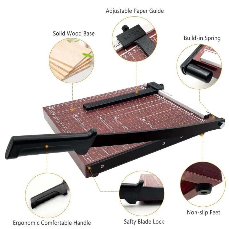 A4 Paper Cutter Guillotine Paper Cutter 30.5cm Cutting Heavy Duty Paper Slicer with Safety Blade Lock for Cards.