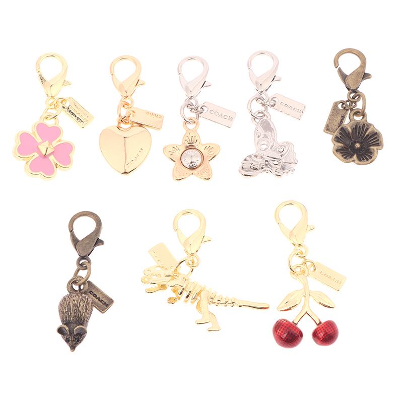 Exquisite High-End Bear Cherry Butterfly Keychains For Women Y2K Bag Pendant Car Key Chains Jewelry Gift Decoration Accessories