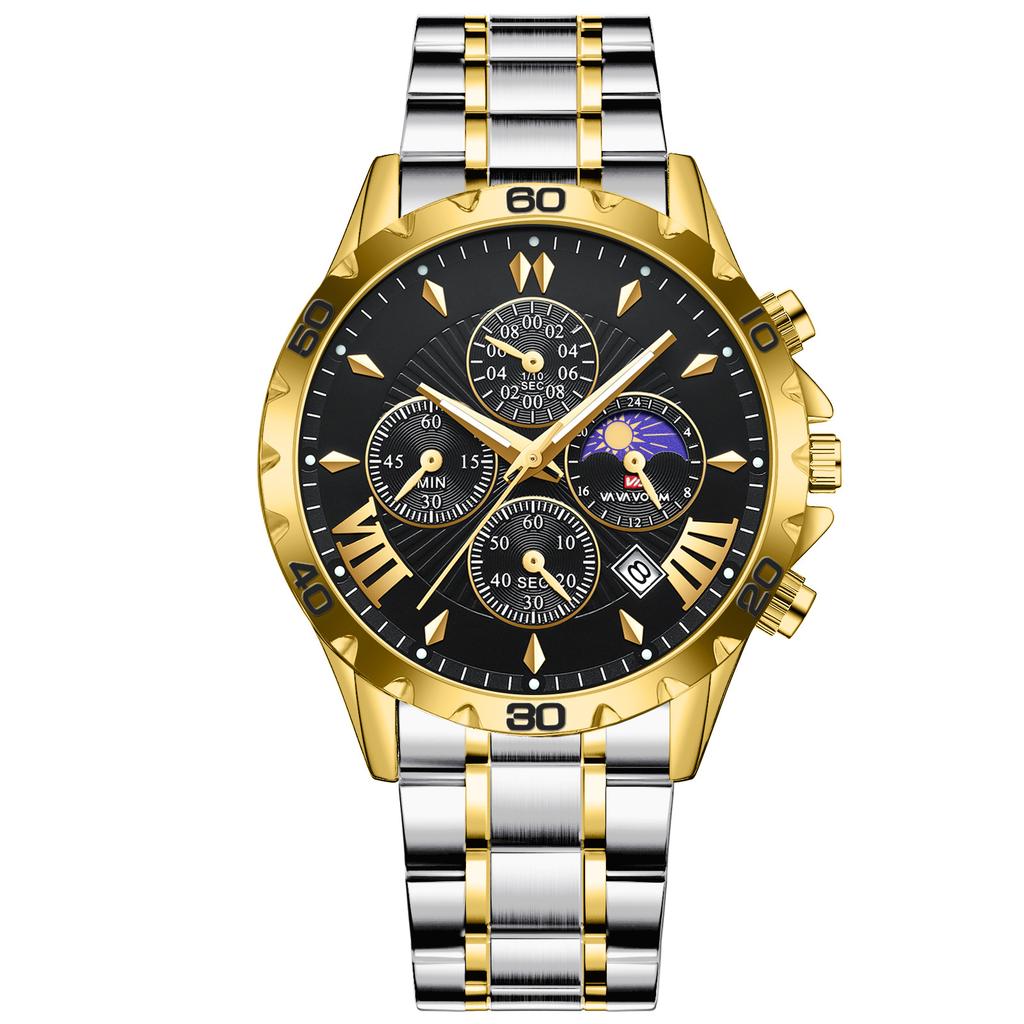 Men's Watch Waterproof Design with Calendar Business Trendy Men's Watch