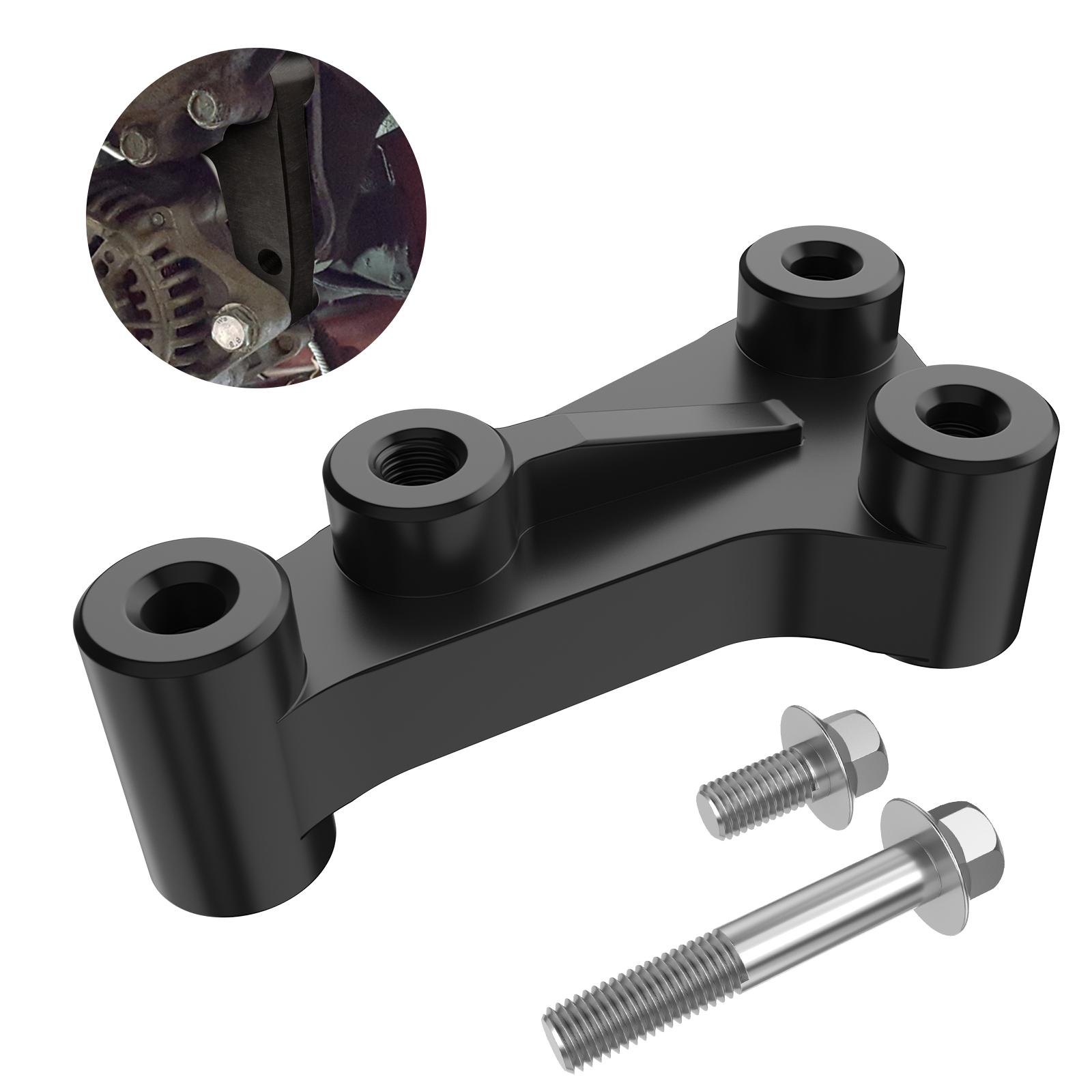 BEVINSEE Aluminum Alternator Mount Bracket for Jeep Wrangler YJ 91-95 for Jeep Wrangler TJ 97-02 Replaces 53007605 53007604 чёрный
