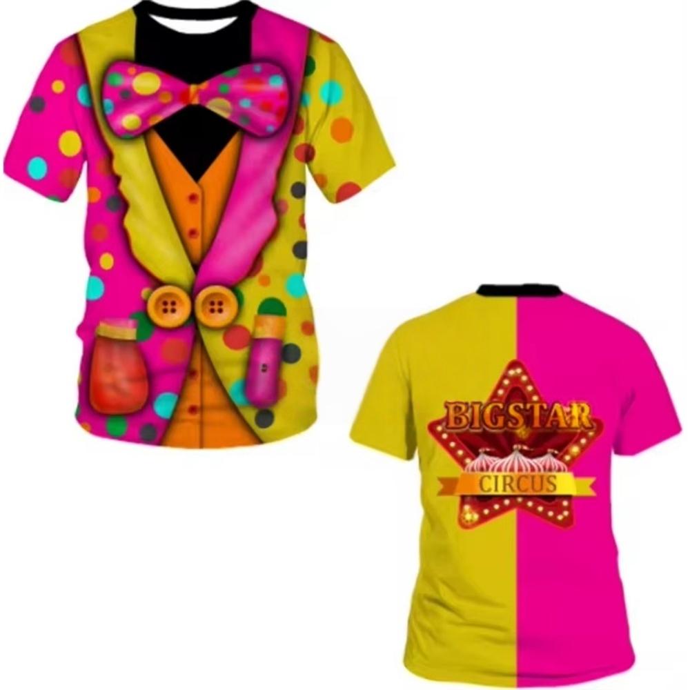 

Party Fever Men s T-Shirt Personalised Creative Halloween Cosplay Clown Costume Men Women Short Sleeve Stylish Men s Clothing S