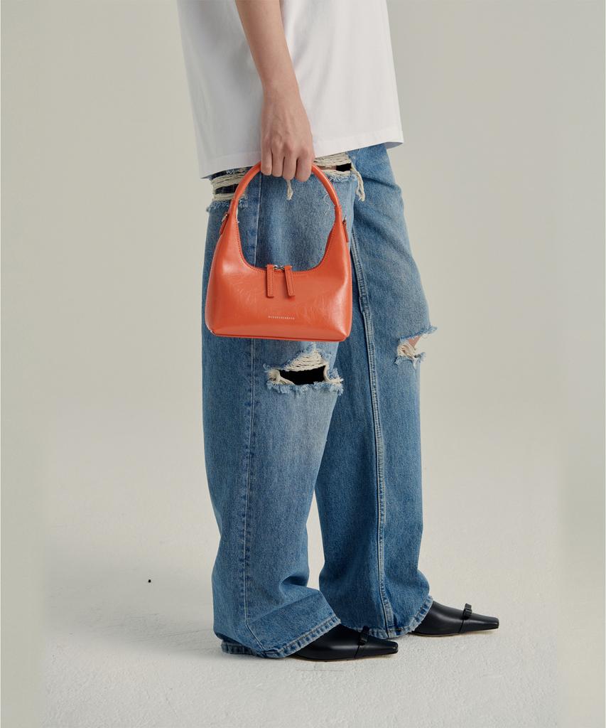 Margesherwood Hobo Mini + Strap - Tangerline Crinkle