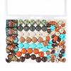 New 100Pcs/Box Yak Cow Silicone Focal Beads Printed Round Lentil Bead Kits DIY Keychain Bracelet Accessories For Jewelry Making