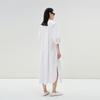 Less 2025 Spring V-Neck Cotton Short-Sleeve Maxi Dress