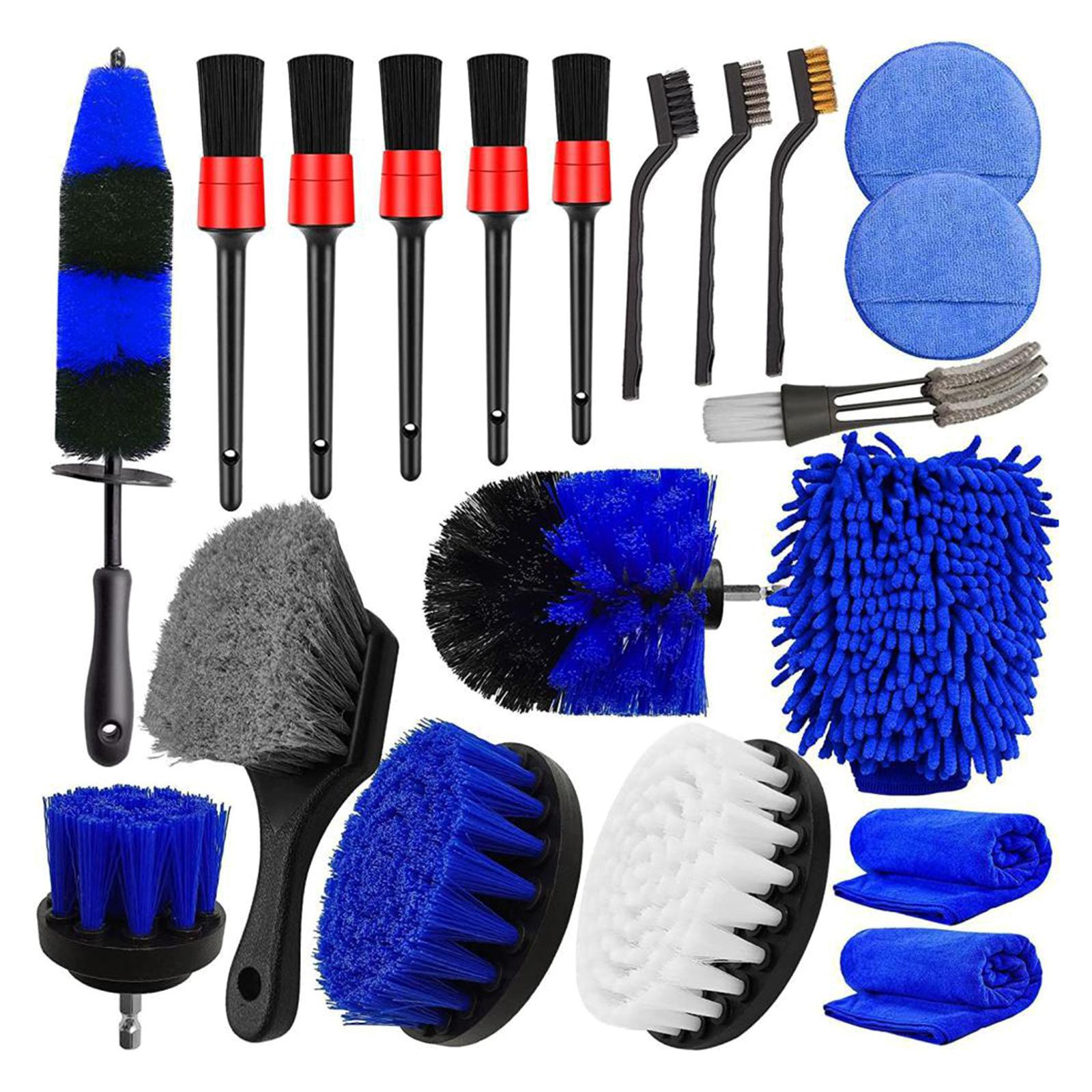 

20Pcs Wheel Tire Brush Car Detailing kit Easy Reach Wheel for Rim Brush Detailing Brushes Short Handle Cleaning Brush