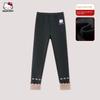 Hello Kitty Girls' Leggings 2024 New Style Fleece-Lined Thick Tights Gray Integrated Fleece Children's Pants