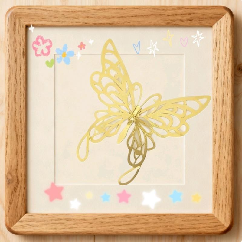 12Pcs/Set 3D Hollow Wall Stickers Butterflies Mirror Wall Art Party Wedding Decoration DIY Home Decor Stickers Fridge Wall Decal