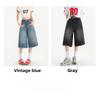 Women's 7/8 Wide-Leg Jeans 2026 Vintage High-Waisted Slimming Loose Pleated Pants
