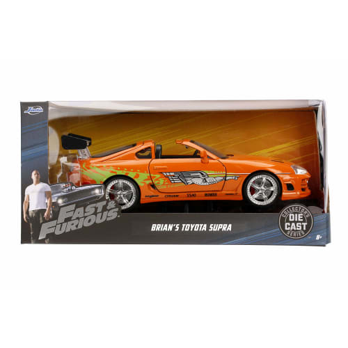 1/24 Scale Fast & Furious Diecast Model Car Brian Toyota Supra Orange JADATOYS