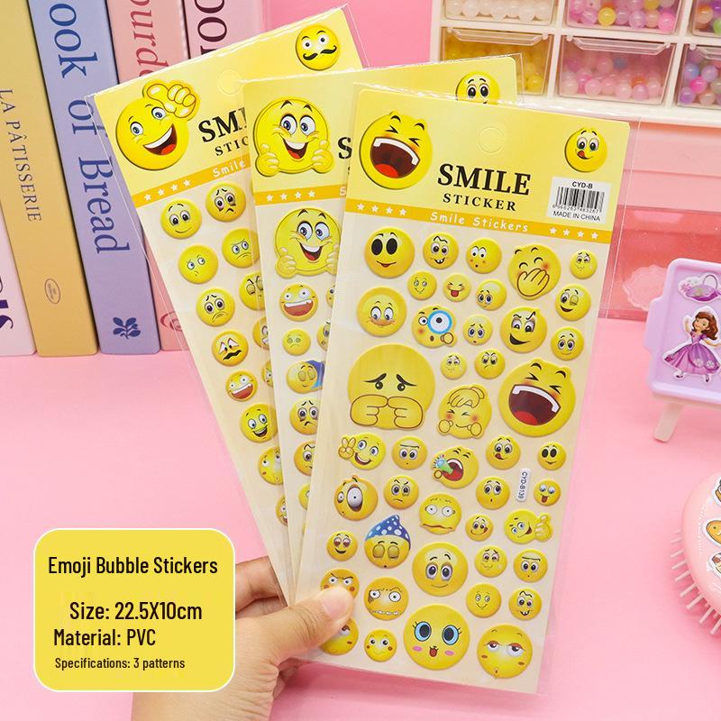 Cross-Border Multi-Style Cute Cartoon Bubble Stickers for Kids