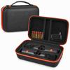 COMECASE Wireless Microphone Storage Case for 2 Microphones Shockproof Hard Case Molding Tray Handle Mesh Pockets Organizes AA Batteries Receiver