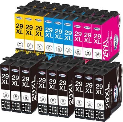 Tintenpatronen 29XL - Paeolos - Kompatibel mit Epson - 18 Stück - 500 Seiten Schwarz - Mehrfarbig