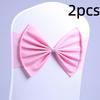 2pcs Multicolor Satin Chair Sashes Band Reusable Chair Back Ribbon Durable Chair Bow Tie  Birthday