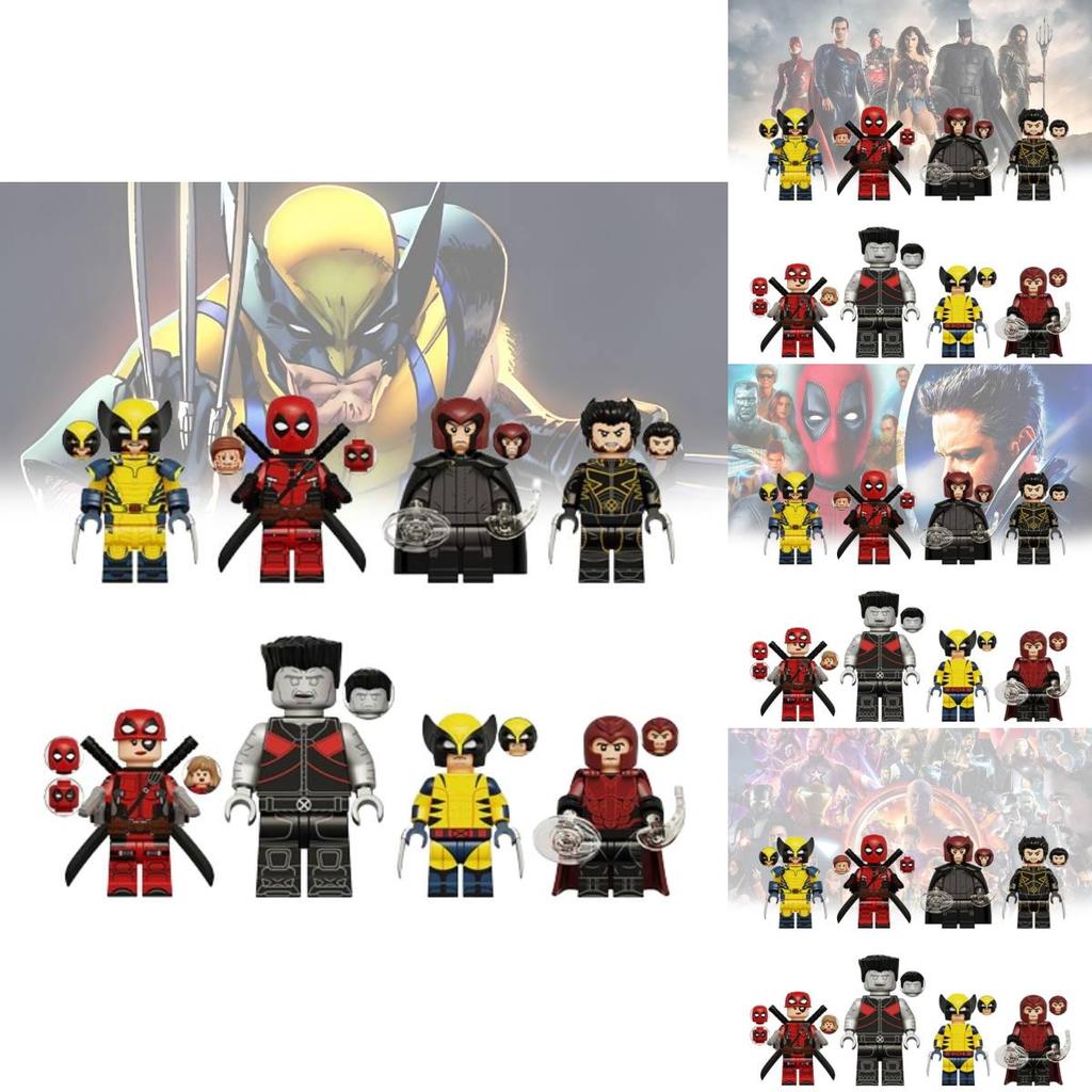 Kt1076 Wolverine Deadpool Magneto Strongman Building Block Figurines For Creative Play And Imaginative Fun