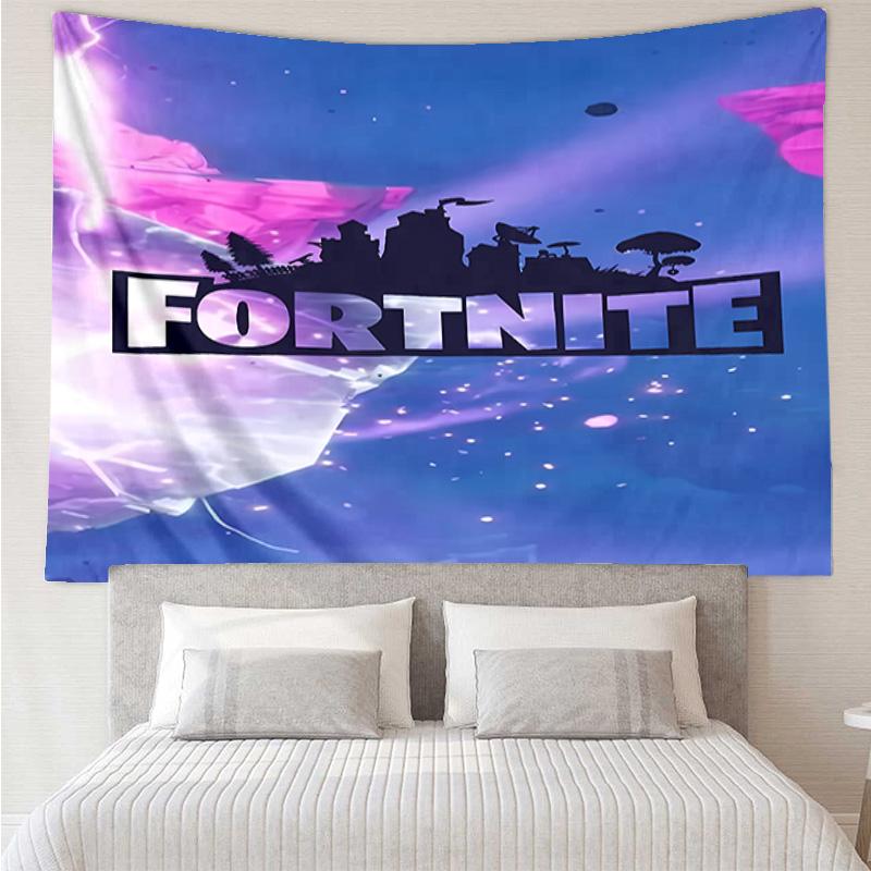 F-Fortnite game Tapestry for Bedroom Aesthetic Classroom Tapestries Wall Hanging for Living Room Dorm Office,Ideal Creative Gift