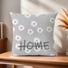 Flower Pattern Comfortable Soft Pillow Case White for Sofa Living Love Room Home Office Decor Gray Geometry Protective Covers