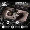 ZS10 Pro 4BA+1DD היברידי IEM, אוזניות גיימינג ומוזיקה קוויות HiFi, פאנל קדמי מפלדת אל-חלד, כבל נתיק, מוניטור HiFi פרימיום בתוך האוזן למוזיקאים