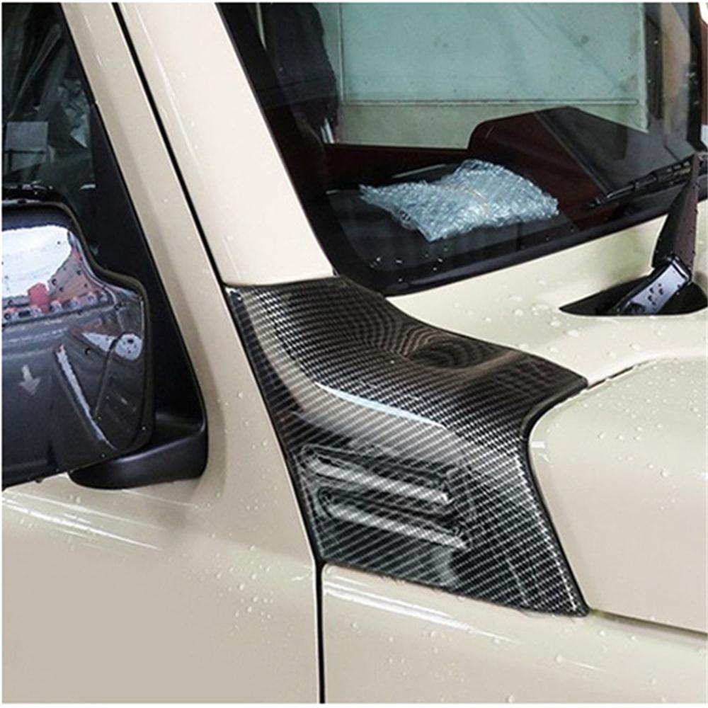 A-pillar Wrap Angle Protection Cover For Suzuki Jimny 2019-24 Carbon fiber Look