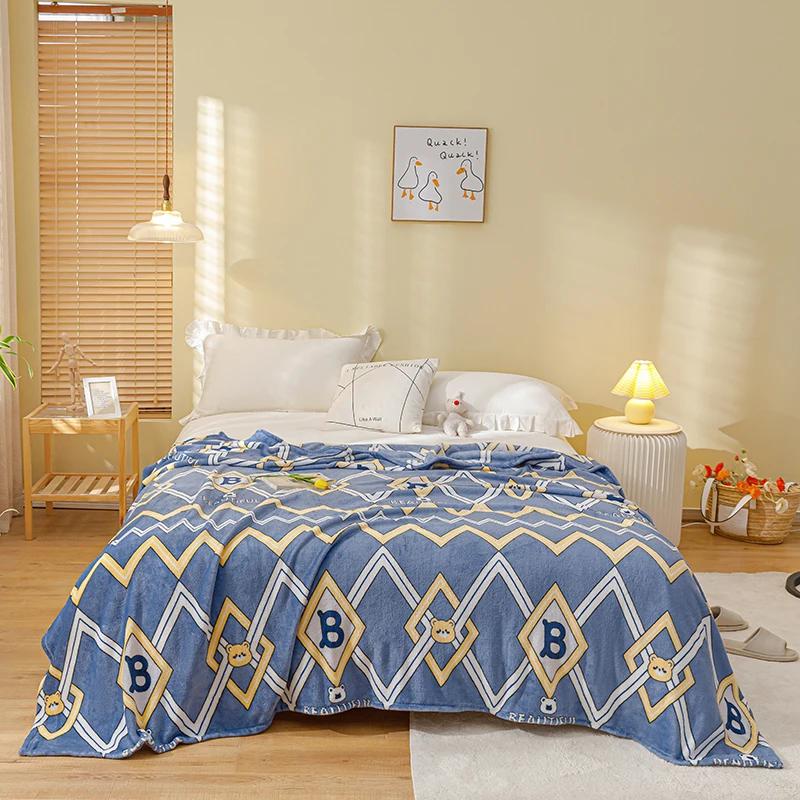 Stars Starry Sky Blanket Bedspread Warm Soft Flannel Print Throw Blankets Suitable for Sofa/Bed/Car Portable Blanket All Season
