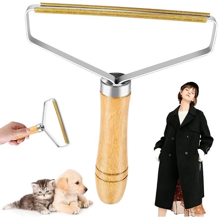 

Pill Remover - Portable - Pure Copper - Wooden Handle - Removes Lint - Ease of Use