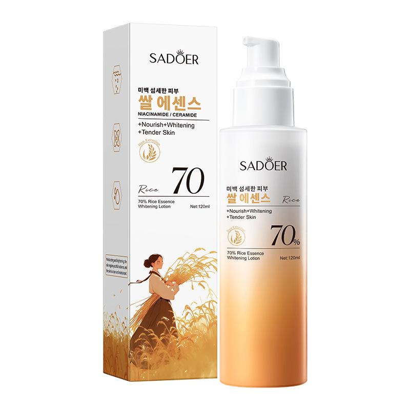 Rice Whitening Lotion 120ml Rice Essence Moisturizing Hydrating Rejuvenating Milk Skin Care Products Lotion 120ml