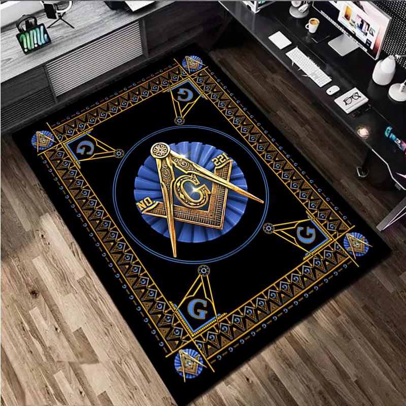 Freemason 1Pc Print Rug - home decoration Carpet For Living Room Bedroom Flooring Computer Chair Area Rug