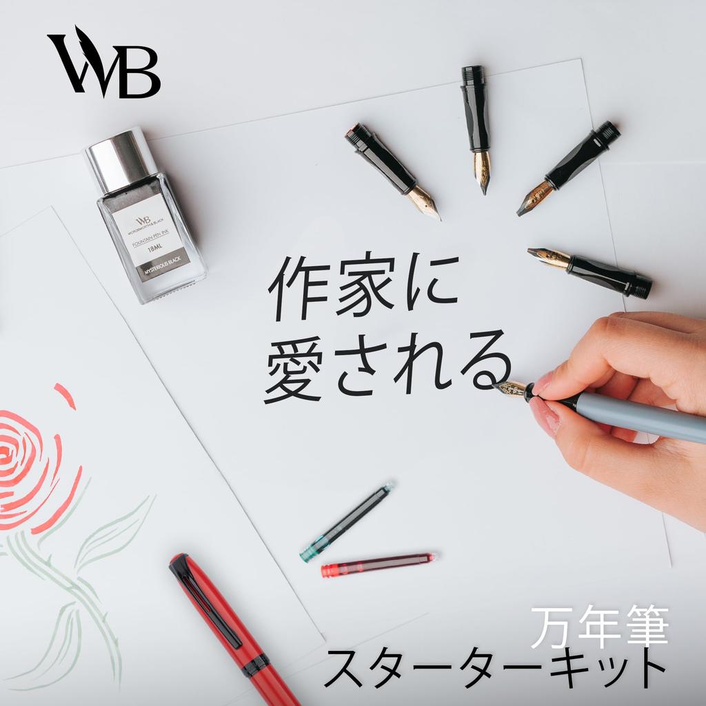 Wordsworth and Black Fountain Pen Set - Gray - Includes 2 Pens, 18ml Ink Bottle, 60 Ink Cartridges, Ink Refill Converter, 1 Medium Nib, 4 Broad Nibs,