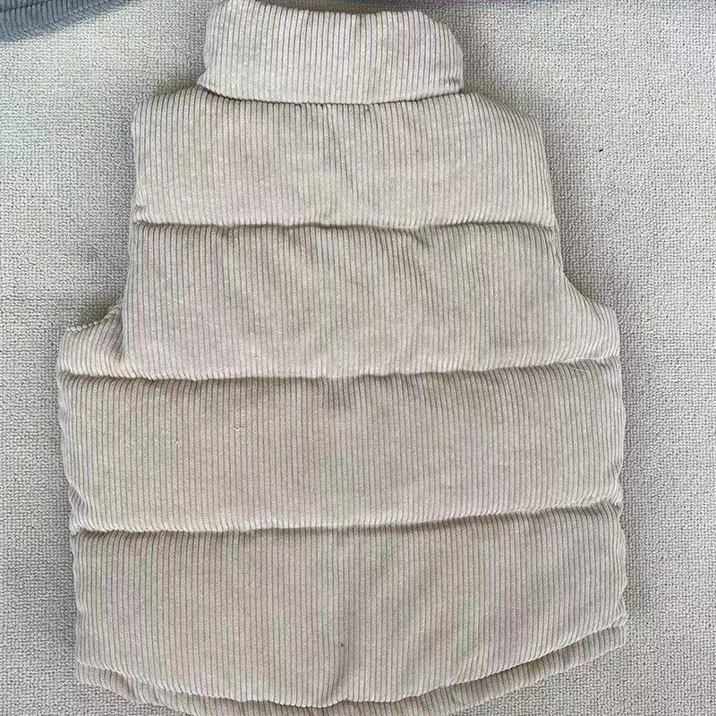Children's Vests for Boys and Girls Are Thickened To Keep Warm and Wear Corduroy Autumn and Winter Cotton Vests, Baby Outer Tower Waistcoat Vests