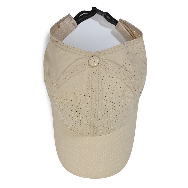 Women's Mesh Sun Hat for Running and Outdoors - Quick-Dry, Breathable, Open Top with Ponytail Design