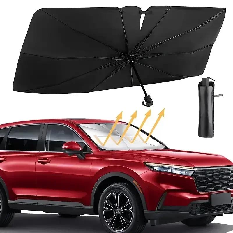 Summer Sun Protection Accessories Car Sunshade Umbrella Windshield Folding Front Parasol Umbrella Type Sun Shade for Car Window