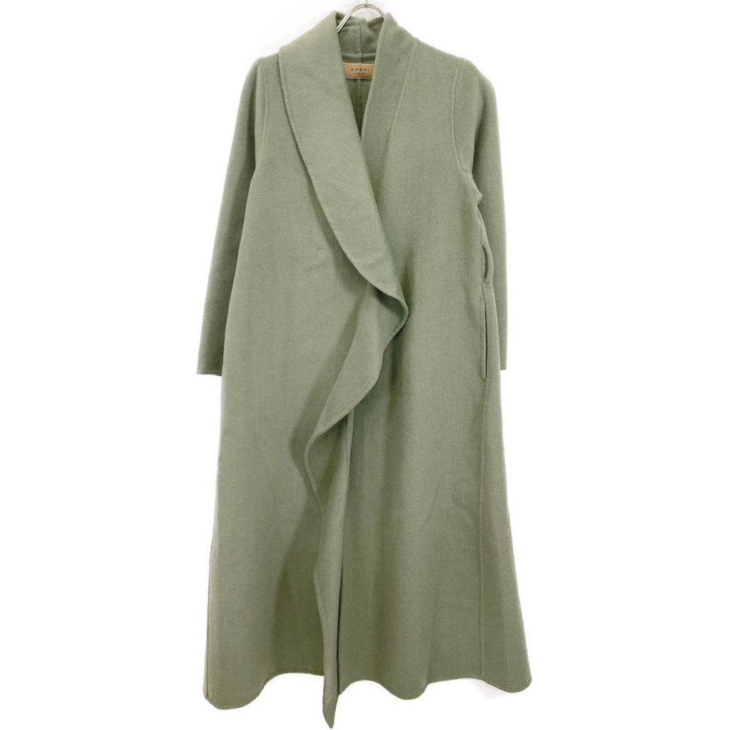 AMERI Green UNDRESSED FRILL COLLAR COAT coat S greenUsed