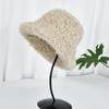 Women's Winter Thickened Faux Shearling Bucket Hat, Fluffy Soft Warm Fisherman Cap, Comfortable Outdoor Hat for Fall & Winter