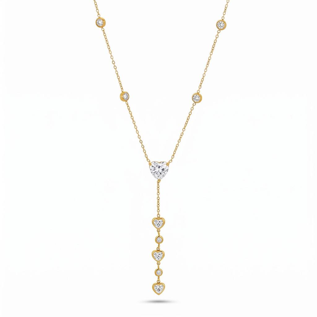 Dazzling Trendy Heart Pendant Stainless Steel Sleek Beautiful Tassel Necklace Y Hot Luxury Womens Jewelry High Quality TGXL15365