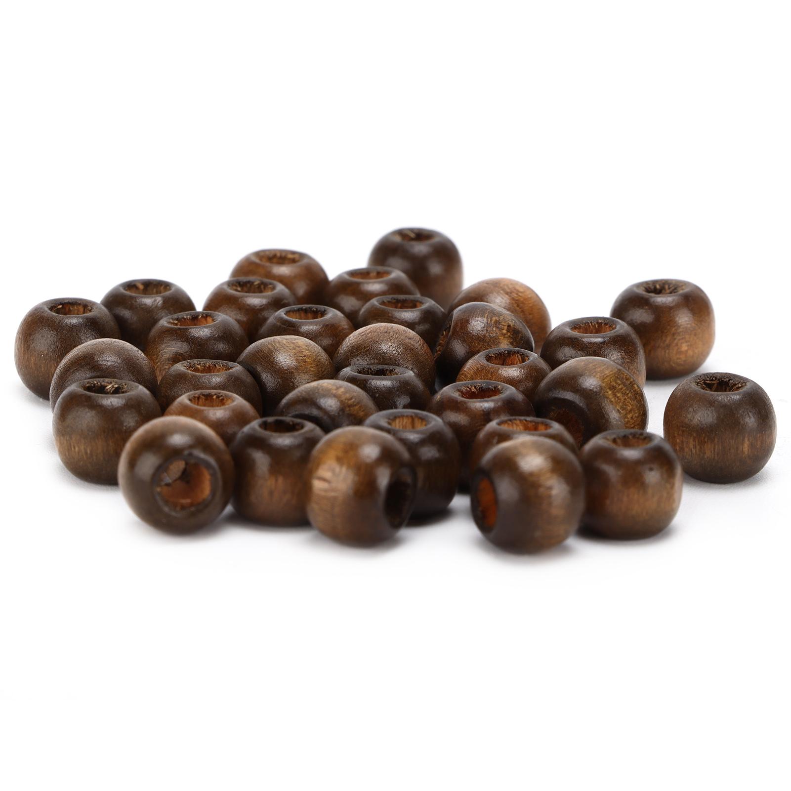 

500 шт. деревянных бусин 10 мм серые свободные перфорированные бусины для изготовления браслета макраме ожерелья своими руками