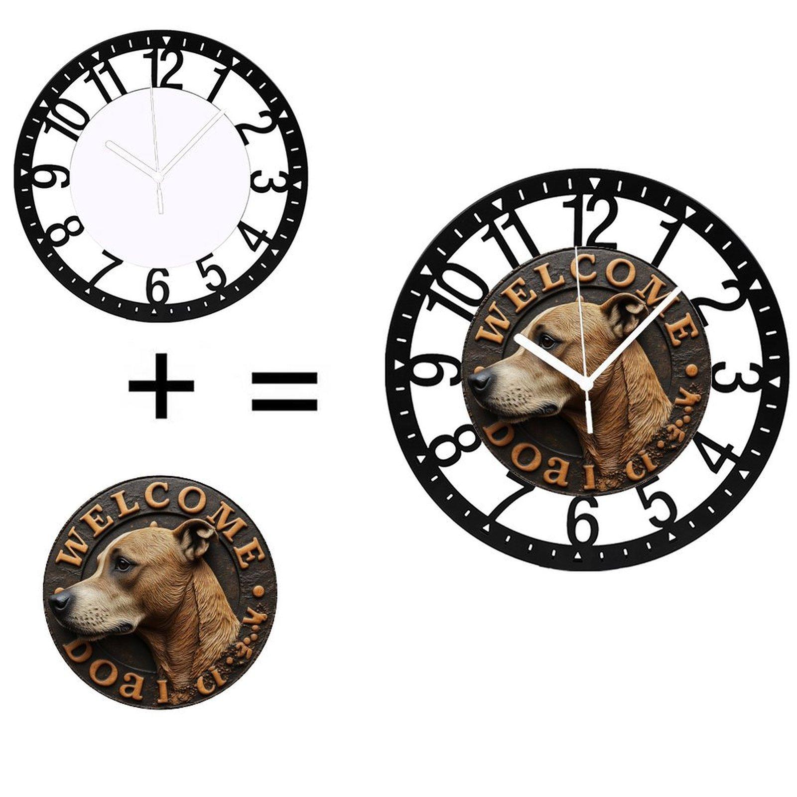 Minimalist Design 25cm Circular Iron Wall Clock Modern Decor (Black,10 inch(25.40cm))
