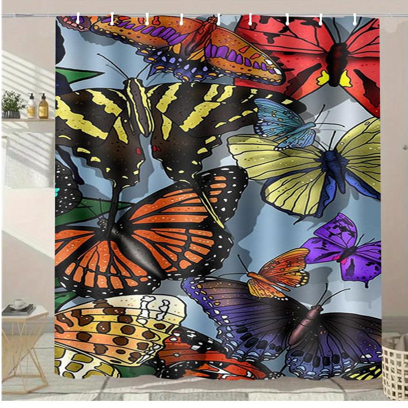 Pond Duck Animals washable Dirt-Resistant Shower Curtain Shower Head waterproof Polyester Bath Curtain For Home Decor