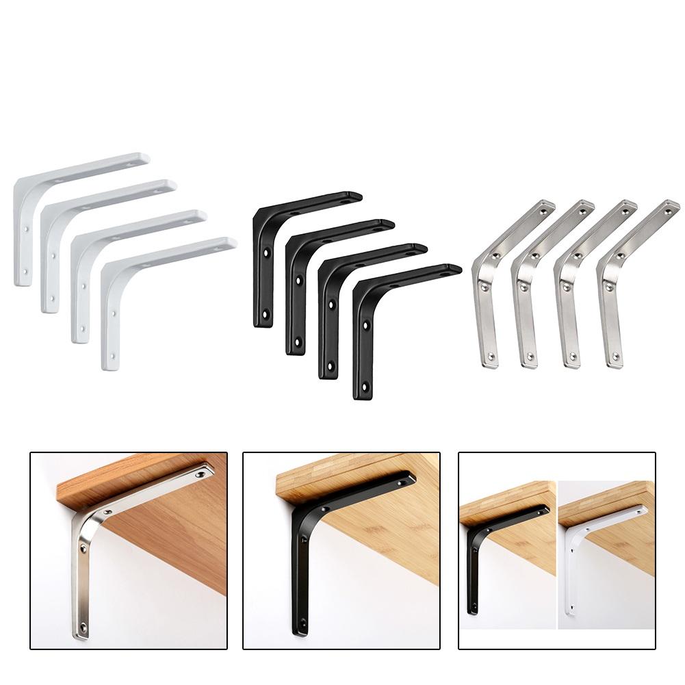 L Shaped Shelf Bracket Wall Mount Brackets Home Decor Layer Board Support Furniture Connectors Heavy Duty Right Corner Code